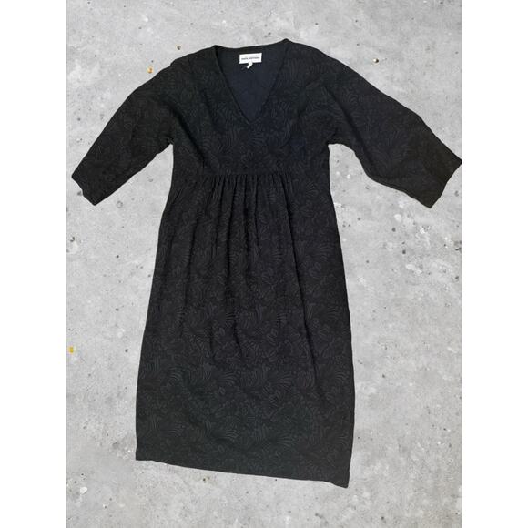 Mara Hoffman Aviva Dress – Black Cotton Jacquard (Sample) - Picture 2 of 4
